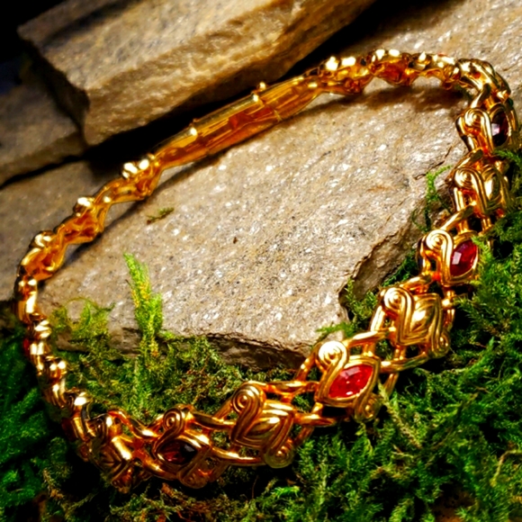 Vtg Swarovski Swan Pink Purple Crystal Necklace - Picture 9 of 16